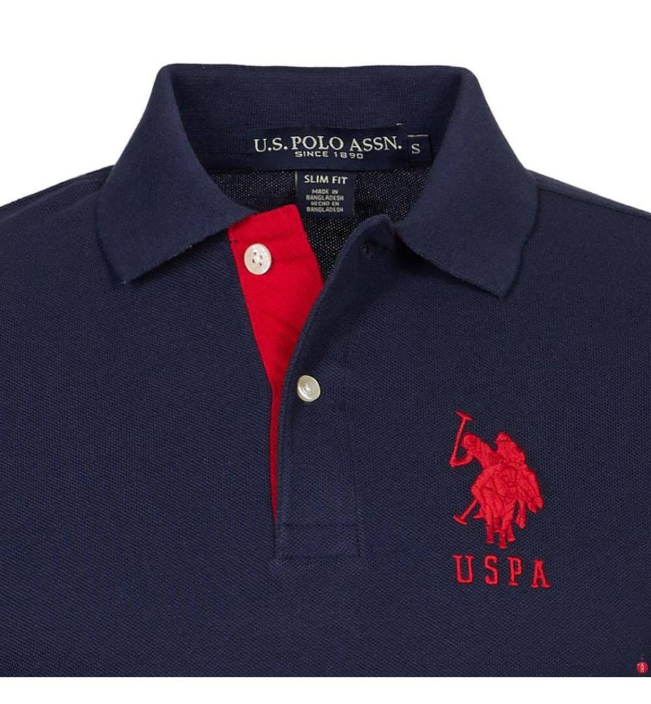 Polo Big Logo - Marine et Rouge
