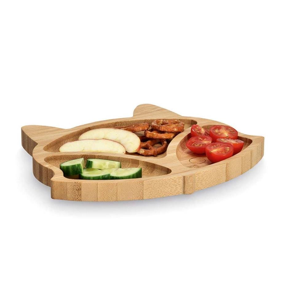 Zeller Bamboo Renard Snack Plate Light Brown DeinDeal