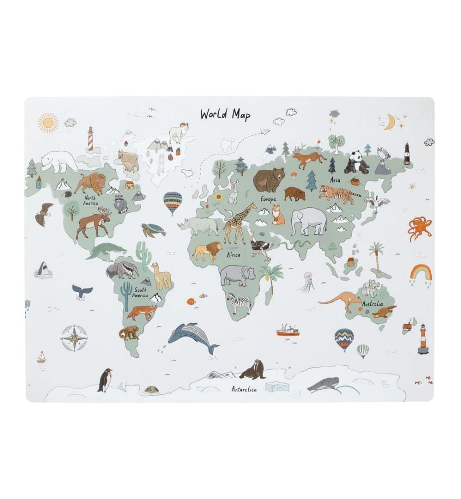 Zeller Desk/Craft Mat World, Plastic Blue DeinDeal
