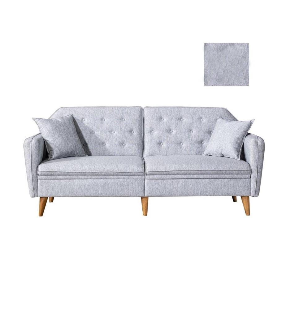 Canapé-lit 3 Places-Sofa 3 Places-Lit De Jour-Lit De Repos ABERDEEN Tissu Gris Fonce 90809561