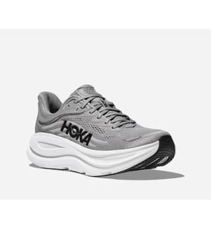 Chaussures de Course à Pied de Course Bondi 9 - Blanc et Gris