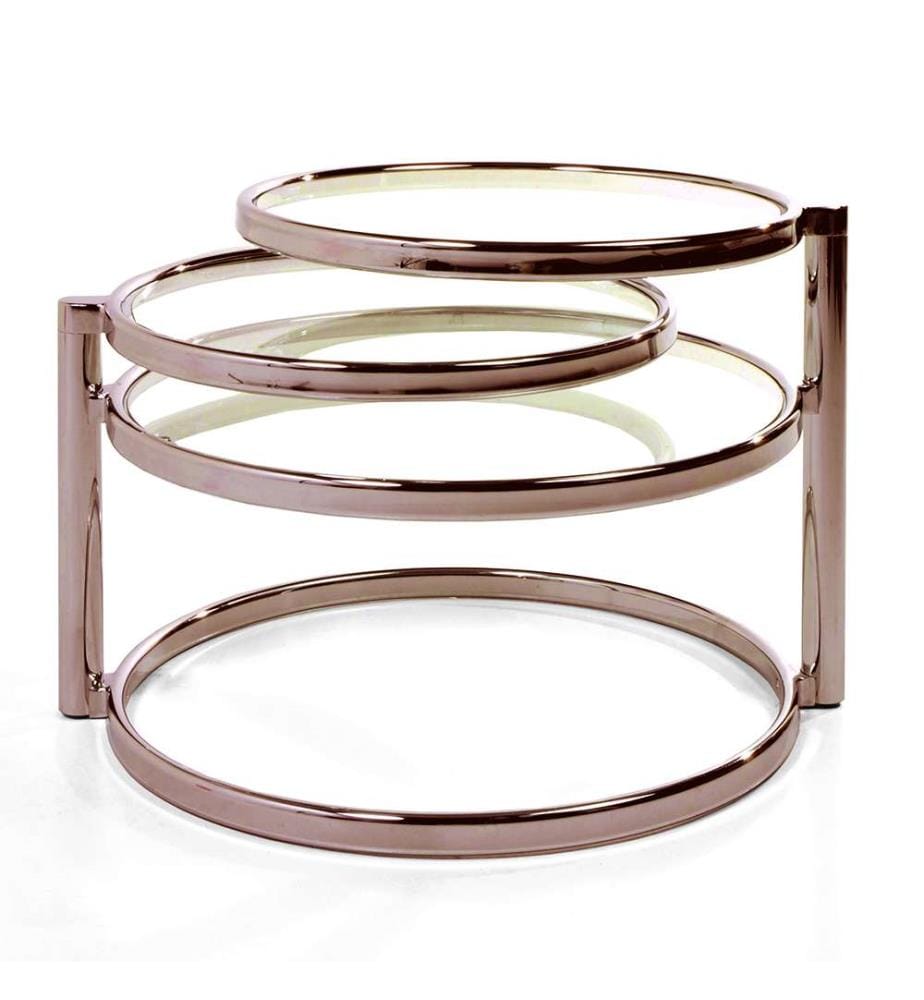 Tomasucci Coffee Table New Three Rings - Gold | DeinDeal