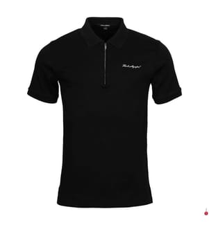 Kurzärmeliges Polo-Shirt - Schwarz