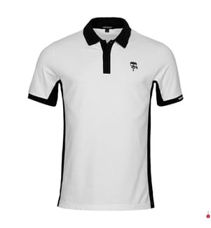 Kurzärmeliges Polo-Shirt - Weiss und Schwarz