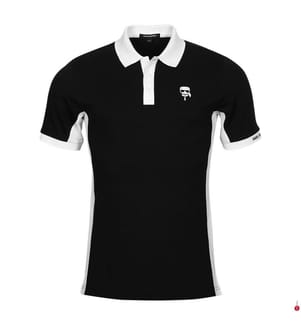 Kurzärmeliges Polo-Shirt - Weiss und Schwarz