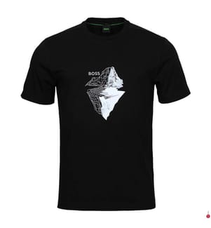 T-Shirt Regular Fit - Schwarz