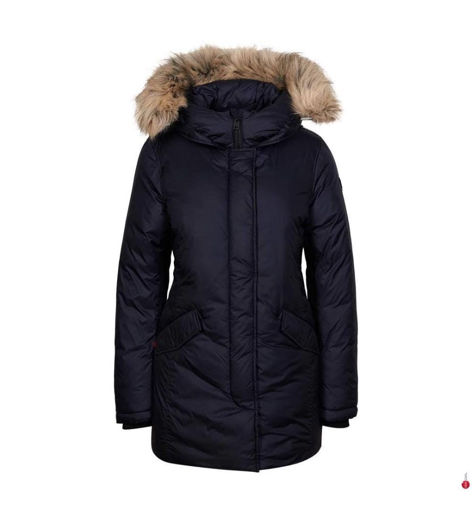 Removable Fur Parka - Navy
