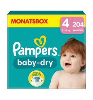 Baby-Dry - Taille 4 (9-14 kg) - Lot de 204 couches