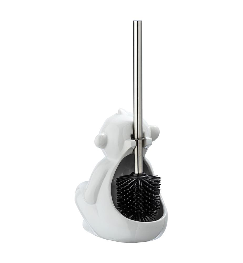 Wenko Toilet brush Monkey Quiet White, ceramic | DeinDeal