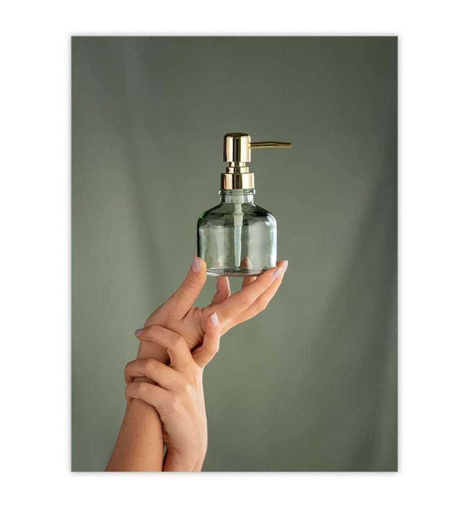 Distributeur de savon Atessa - menthe en verre - 200 ml