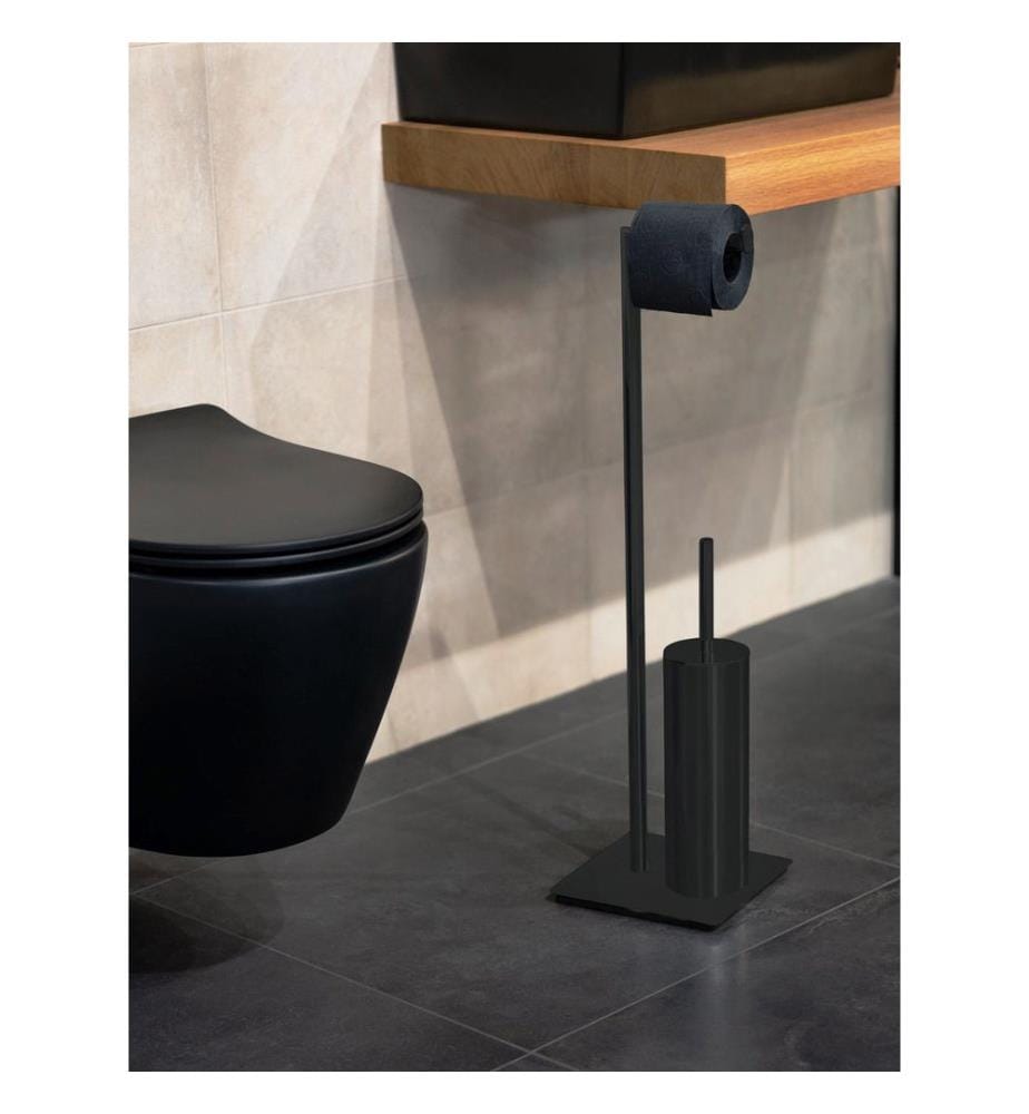 Garniture de WC sur pied Recco - noir