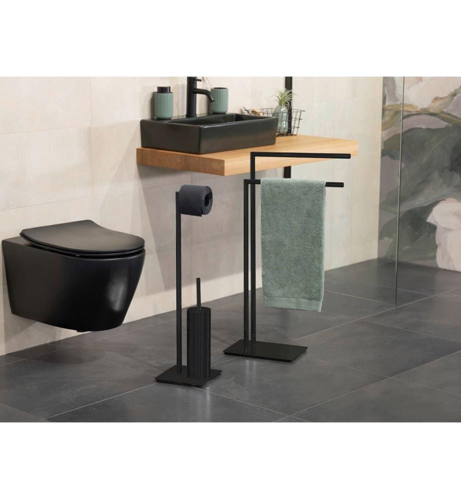 Garniture de WC sur pied Recco - noir
