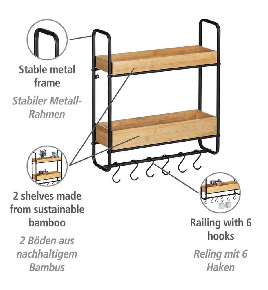 Wenko Loft Wall Shelf 2 levels | DeinDeal