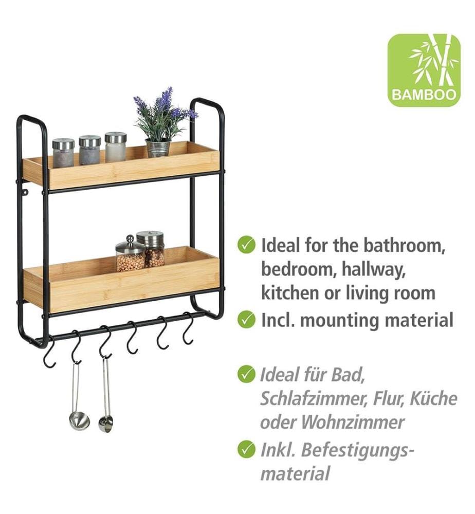 Wenko Loft Wall Shelf 2 levels | DeinDeal