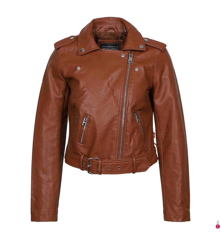 Bikerjacke - Hellbraun