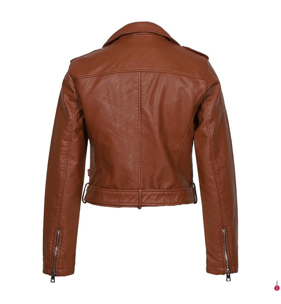 Bikerjacke - Hellbraun