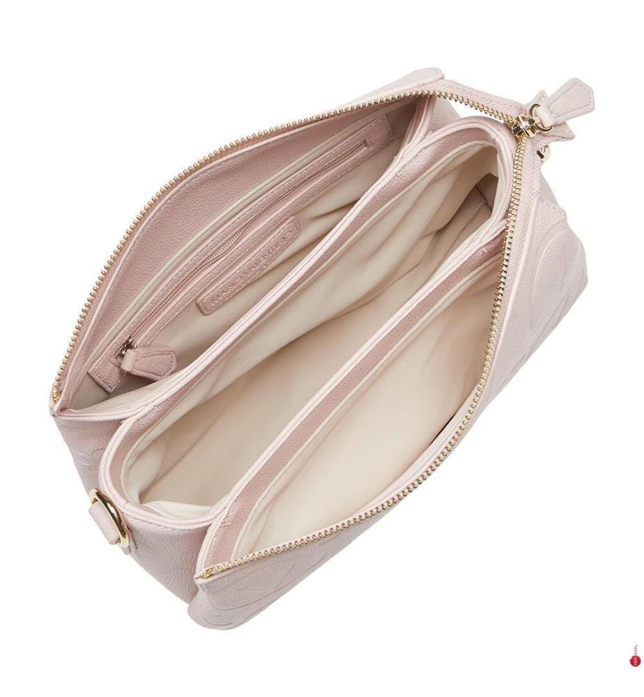 Samba Debossed Convertible Crossbody Bag - Pink