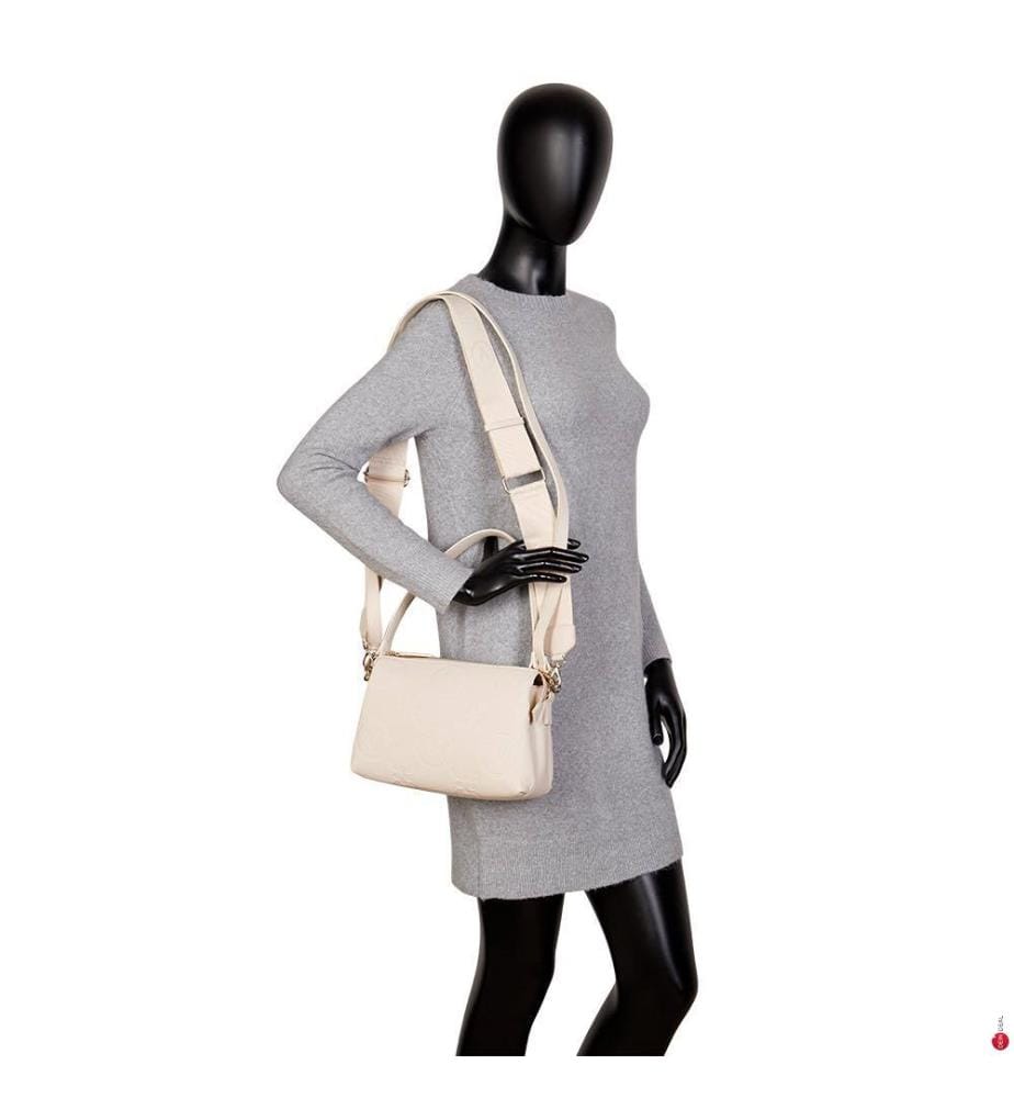 Samba Debossed Convertible Crossbody Bag - White