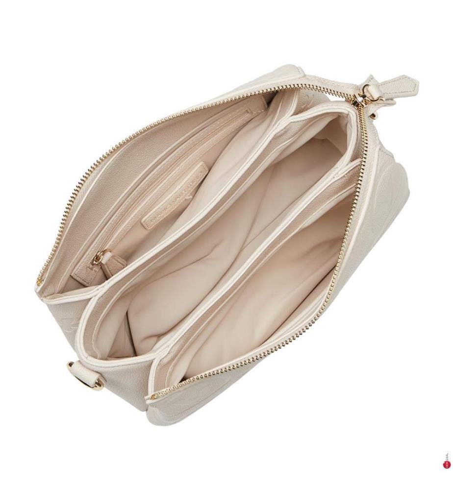 Samba Debossed Convertible Crossbody Bag - White
