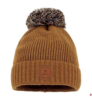 Bonnet avec 3 Pompons Irish Coffee - Camel Lurex