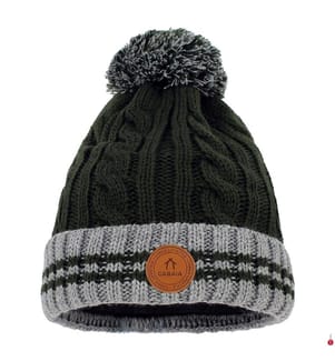 Bonnet avec 3 Pompons Creamy Gin - Kaki