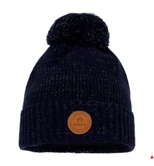 Bonnet avec 3 Pompons Irish Coffee - Bleu Lurex