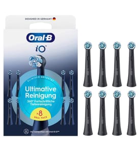 Lot de 8 Têtes de Brosse à Dents iO Ultimate - Noir