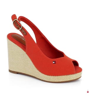 Sandales Compensées - Rouge