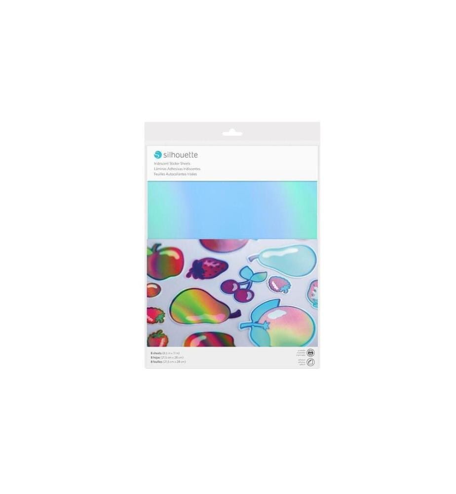 SILHOUETTE - Stickerpapier irisierend Blau/Hellblau/Lila