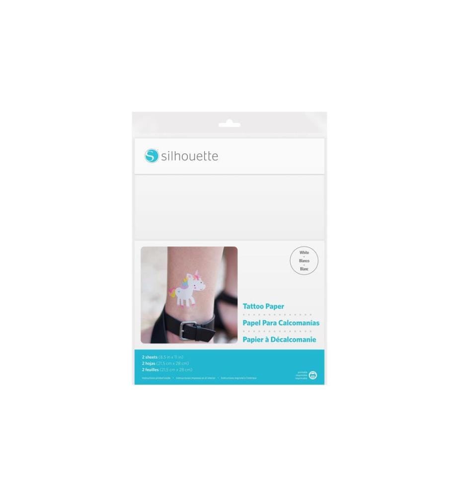 SILHOUETTE - Papier à tatouage imprimable blanc