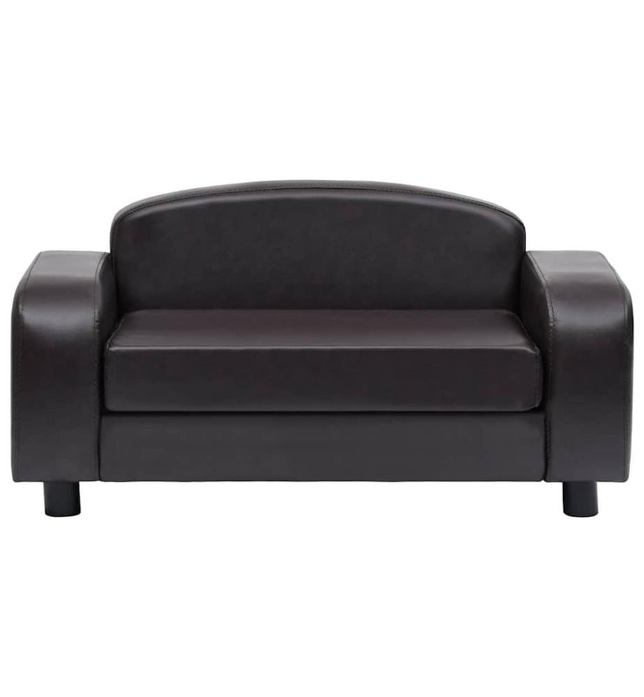 Hundesofa Braun 80x50x40 cm Kunstleder