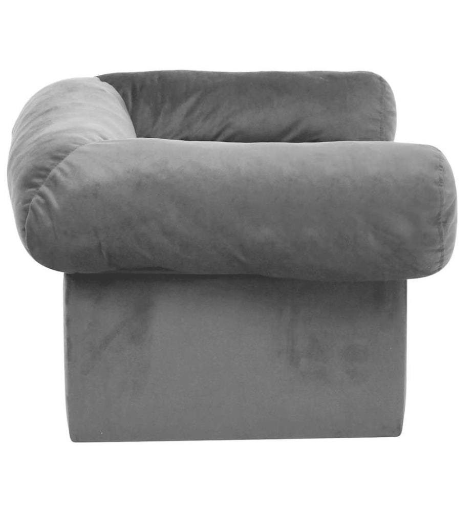 Hundesofa mit Schublade Grau 75x50x38 cm Plüsch