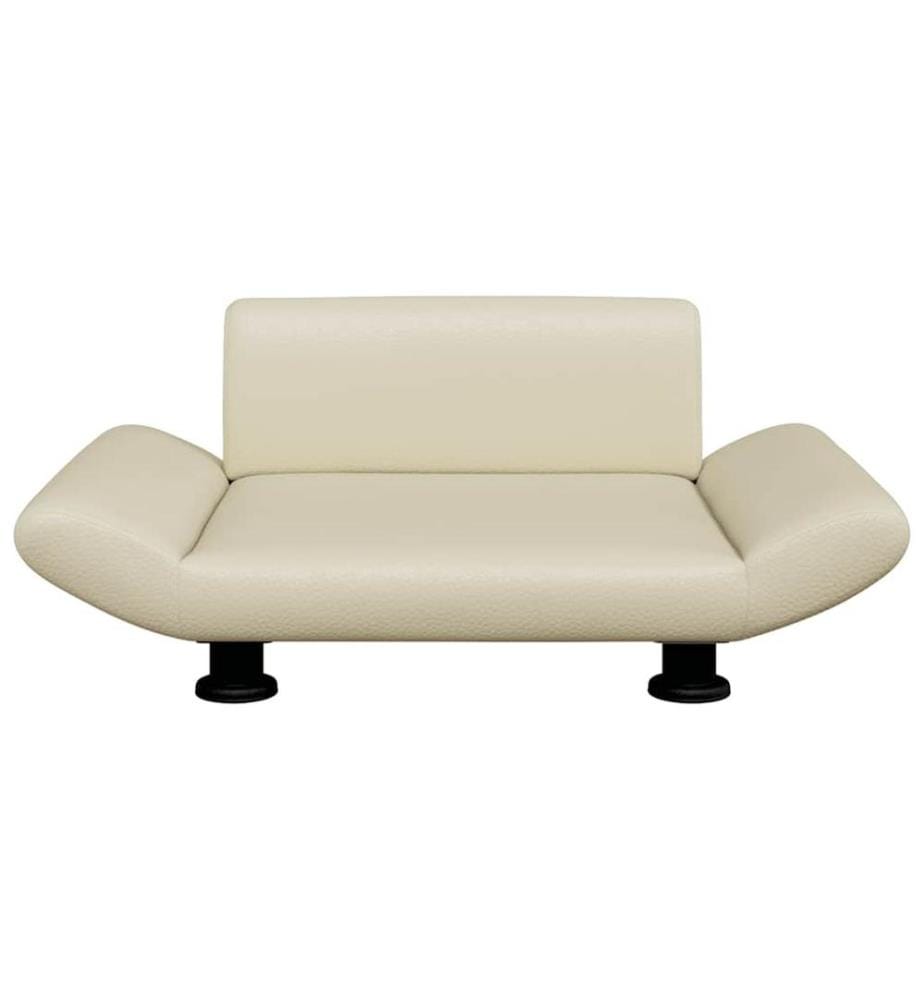 Hundebett Creme 70x45x28 cm Kunstleder
