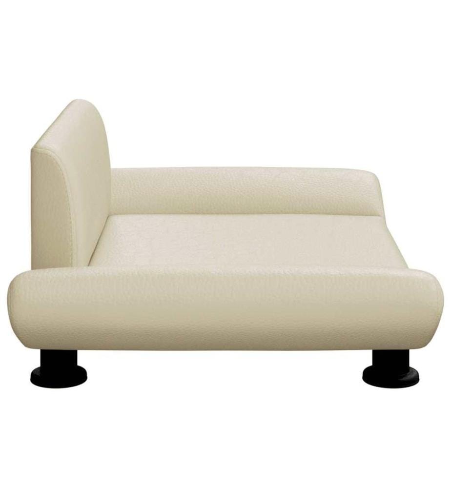 Hundebett Creme 70x45x28 cm Kunstleder