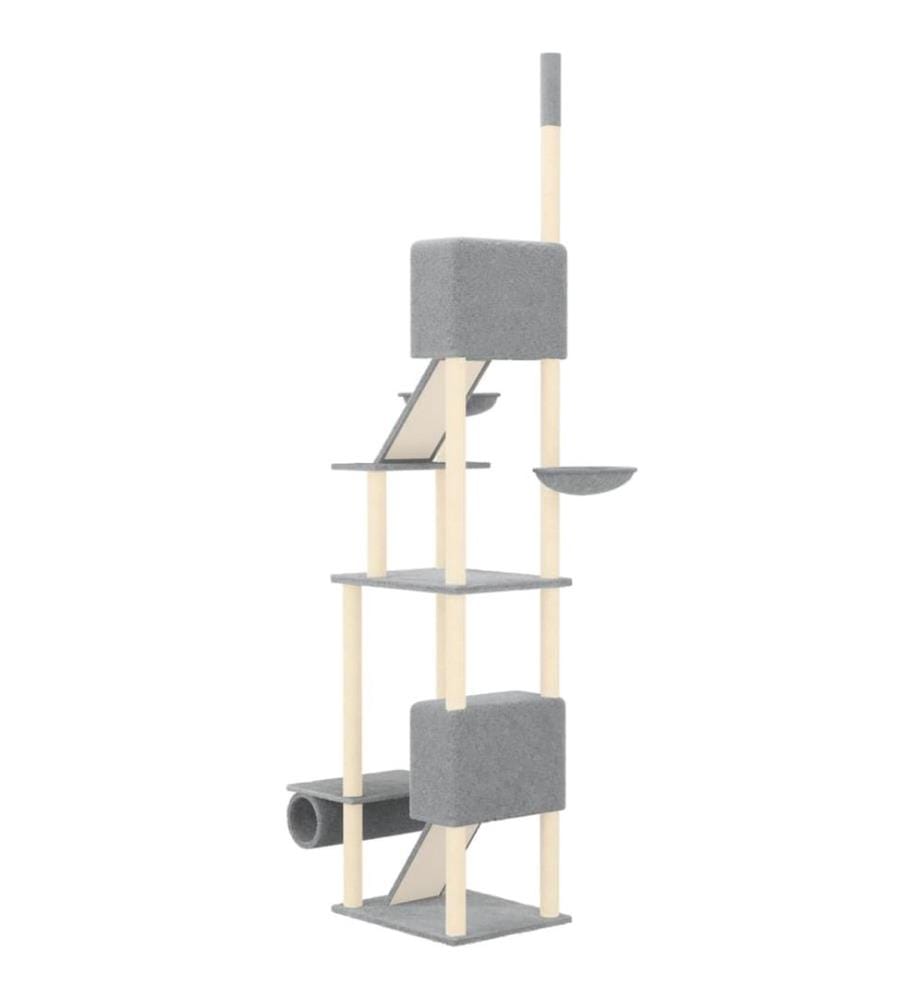 Kratzbaum Deckenhoch Hellgrau 277-303 cm