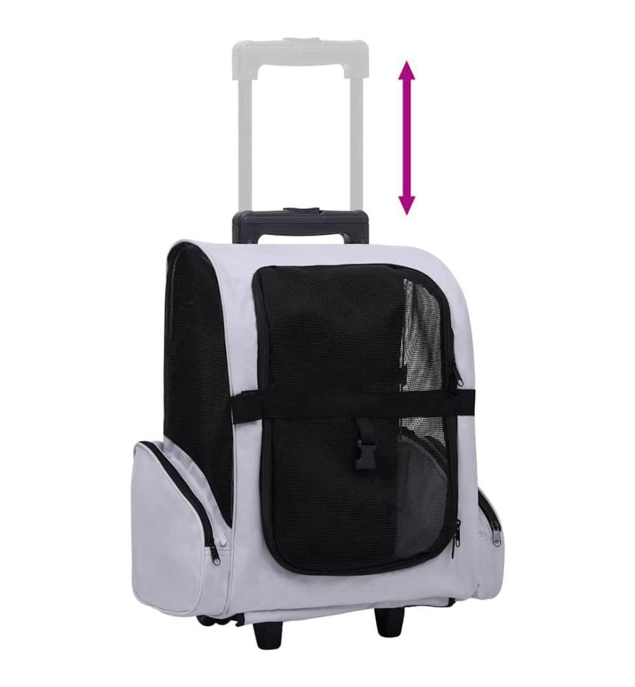 Chariot polyvalent pliable pour animaux de compagnie gris