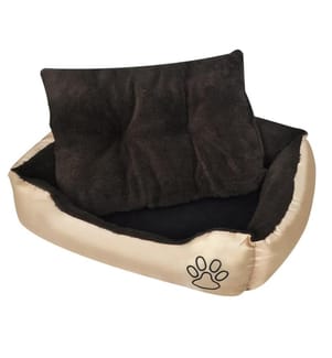 Warmes Hundebett mit Polsterkissen L