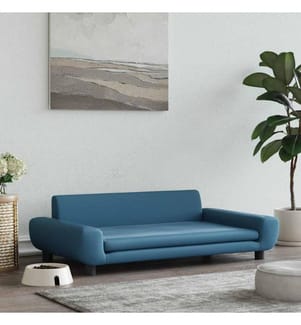 Hundebett Blau 100x54x33 cm Samt