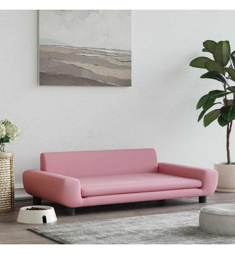 Hundebett Rosa 100x54x33 cm Samt