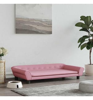 Hundebett Rosa 100x50x21 cm Samt