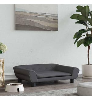 Hundebett Dunkelgrau 70x48x22 cm Samt