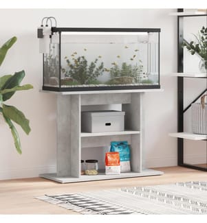 Aquariumständer Betongrau 80 x 35 x 60 cm Holzwerkstoff