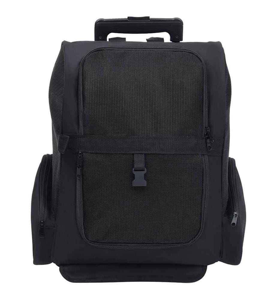 Chariot polyvalent pliable pour animaux de compagnie noir