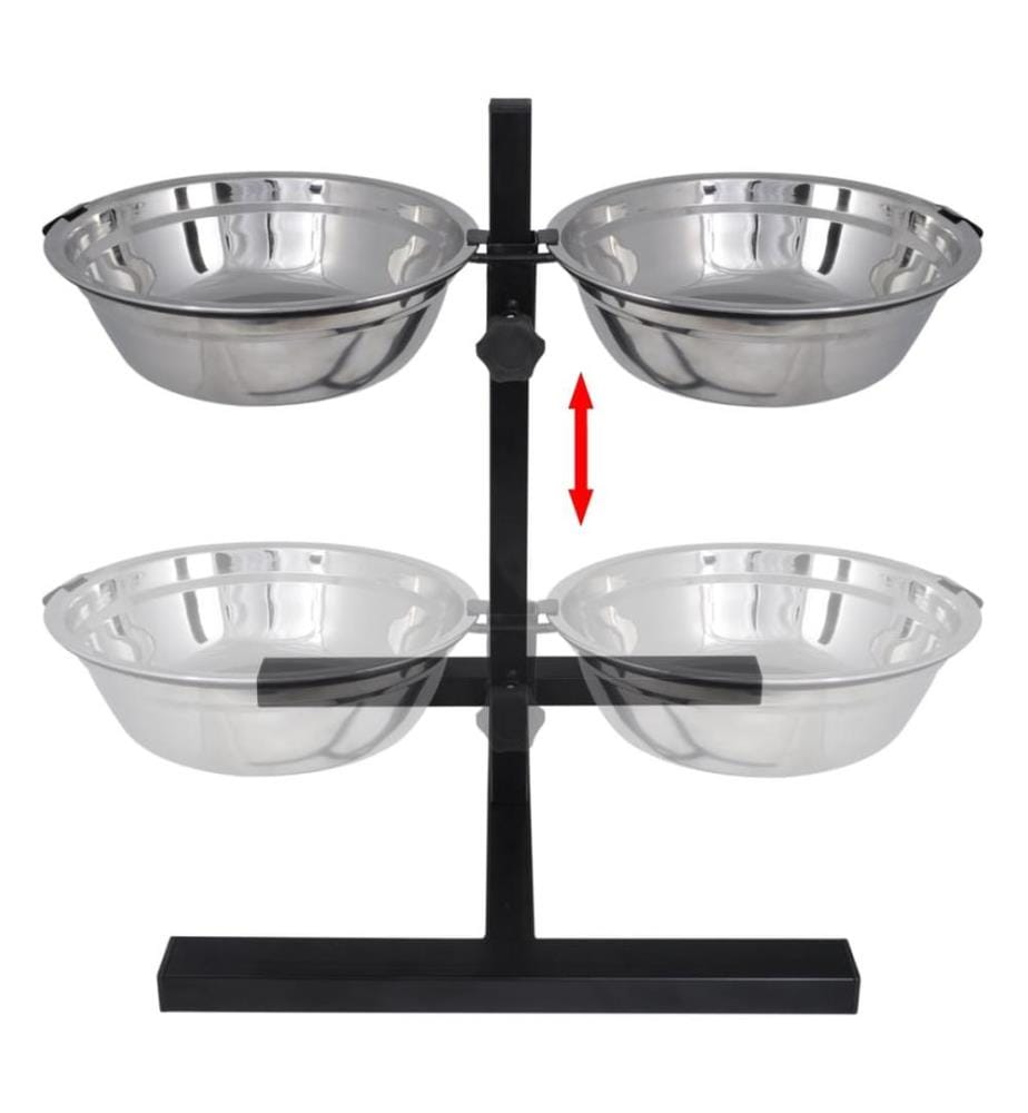 Futternapf Höhenverstellbar Napfständer, 2 x 2,6L