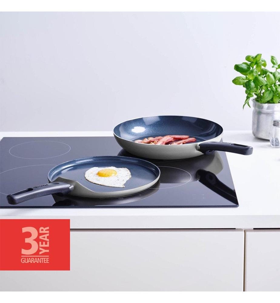 Padella Indu+ 28 cm - Argento e nero