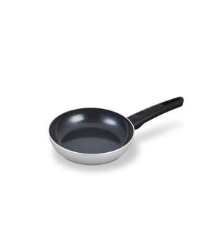 Indu+ Bratpfanne aus recyceltem Pfas, 20 cm, antihaftbeschichtet - Hellgrau