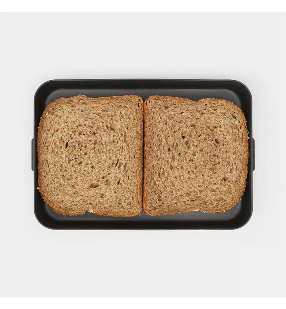 Make & Take-Lunchbox, flach, Kunststoff – Dunkelgrau