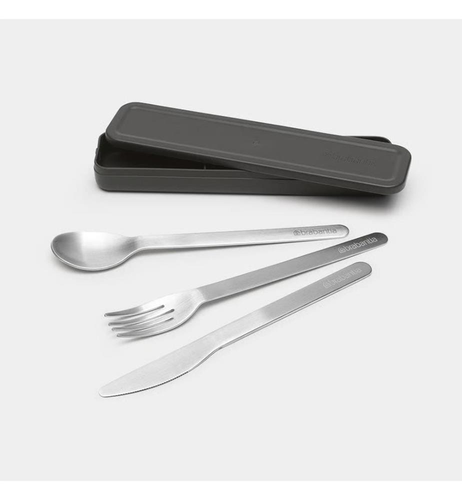 Set di 3 posate Make & Take - Nero e argento