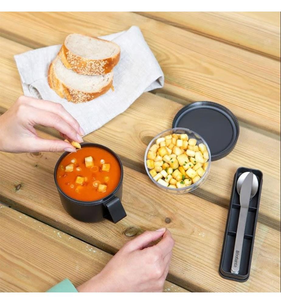 Set di 3 posate Make & Take - Nero e argento