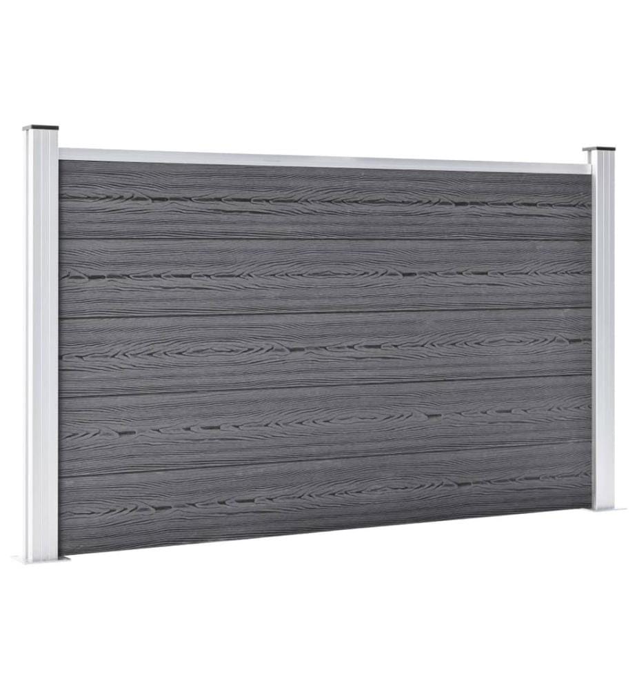Gartenzaun WPC 872x106 cm Grau